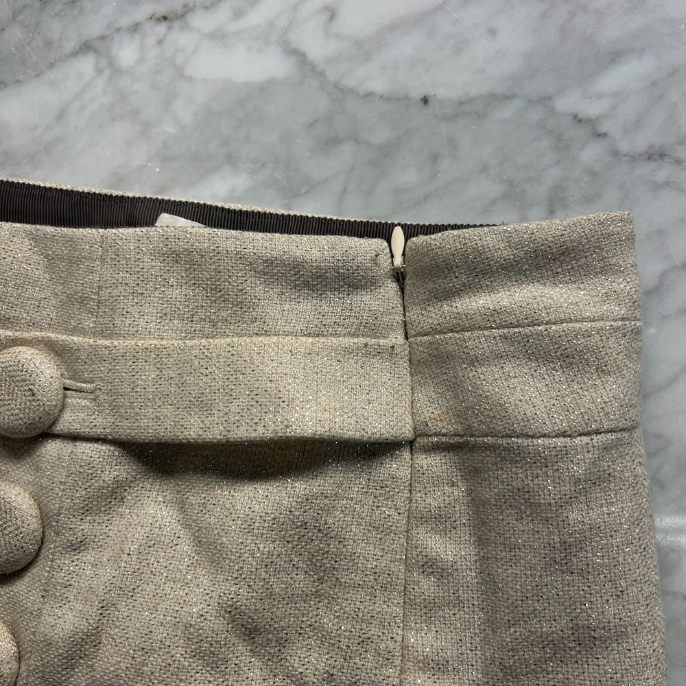 J. Crew Ivory Shimmer Wool Blend Mini Skirt 6 - Picture 12 of 13